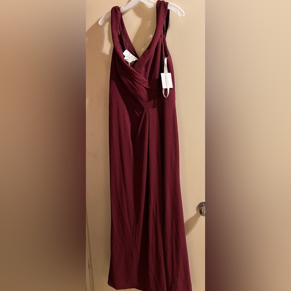 Stretch Crepe Off-the-Shoulder Bridesmaids Dress - Picture 5 of 5